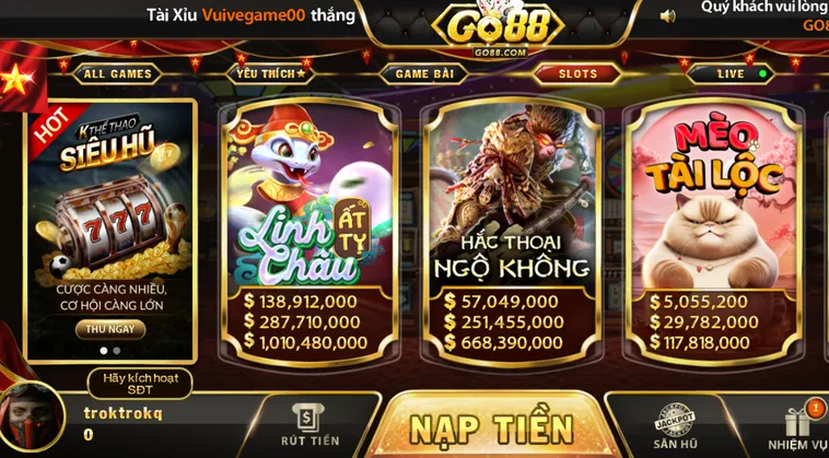 Danh Mục Nổ Hũ Go88 Thiên Đường Trò Chơi Quay Số Đổi Thưởng Đỉnh Cao Nhất Hiện Nay