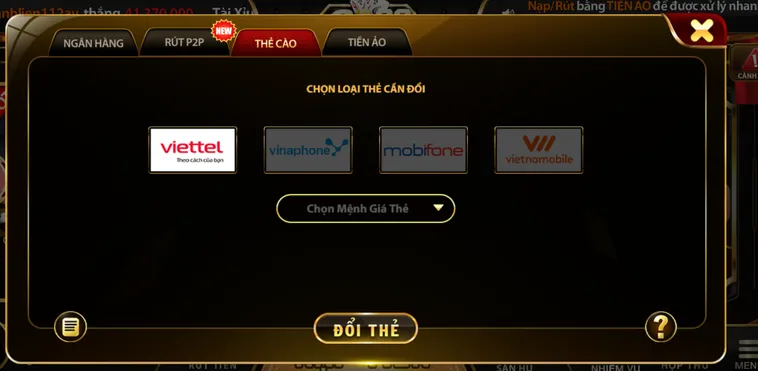 Rút tiền thẻ cào an toàn tiện lợi bảo mật - hỗ trợ mọi nhà mạng.