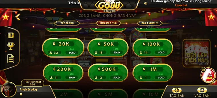 Tiến Lên Miền Nam Tại Go88 Đỉnh Cao Sòng Bài Trực Tuyến Hấp Dẫn Nhất