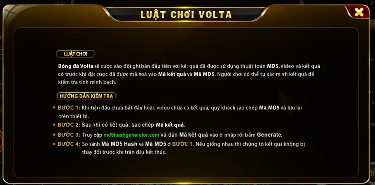 Sức Hút Đỉnh Cao Từ Trò Chơi Volta MD5 Tại Go88 Cho Người Chơi