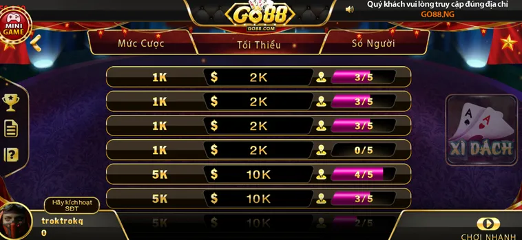 Trải Nghiệm Đỉnh Cao Cùng Game Bài Xì Dách Tại Go88 Đẳng Cấp Nhất