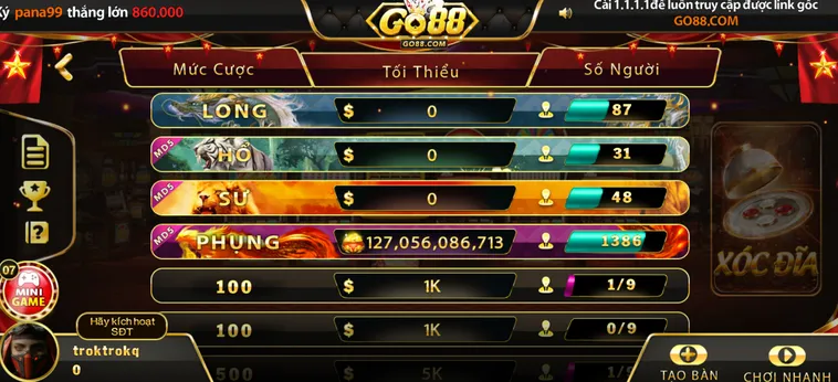Casino Xóc Đĩa Tại Go88 Đấu Trường Đỉnh Cao Cho Các Cao Thủ Săn Thưởng